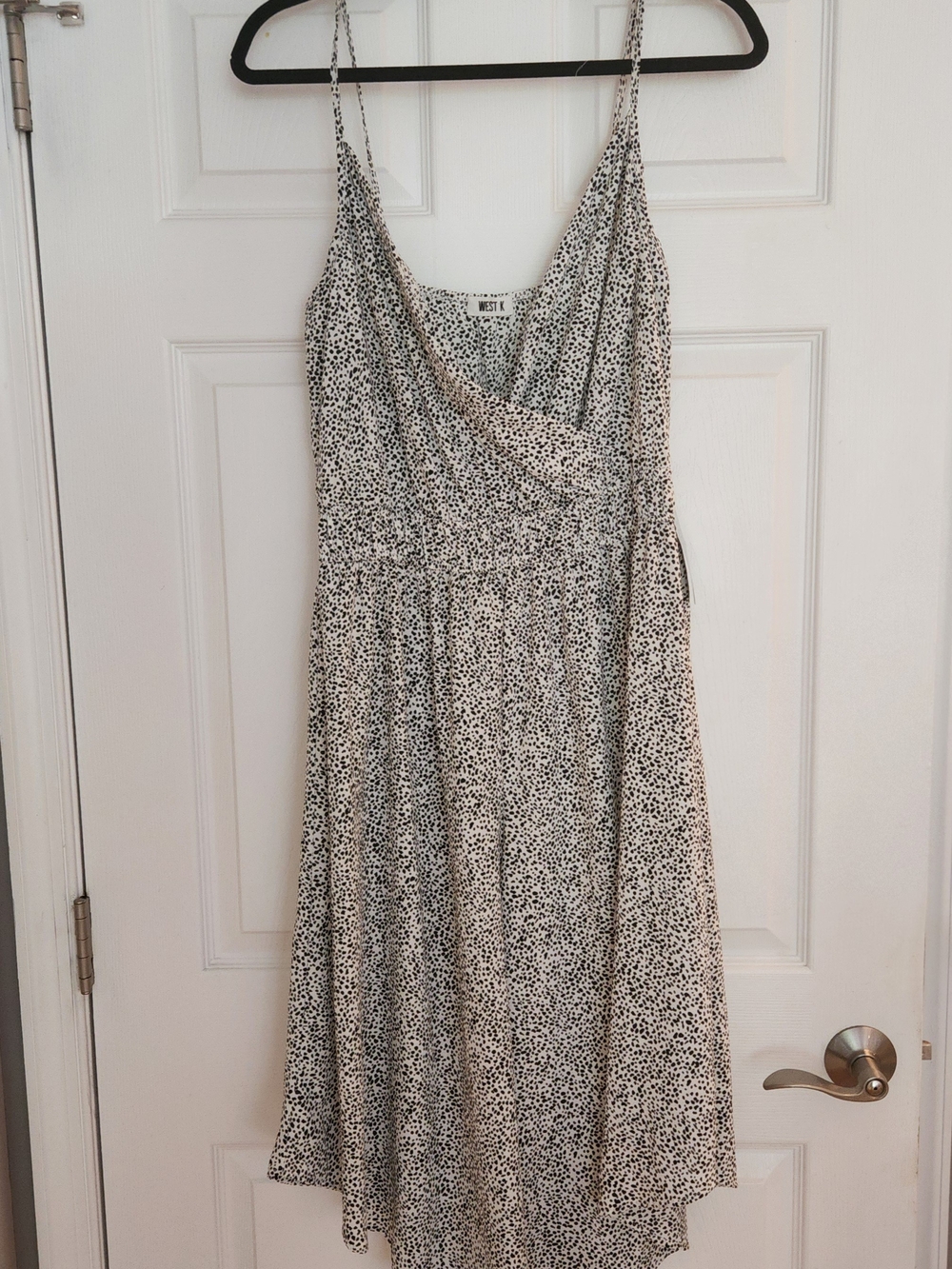 WEST K Black and White Spotted Wide-Leg Jumpsuit